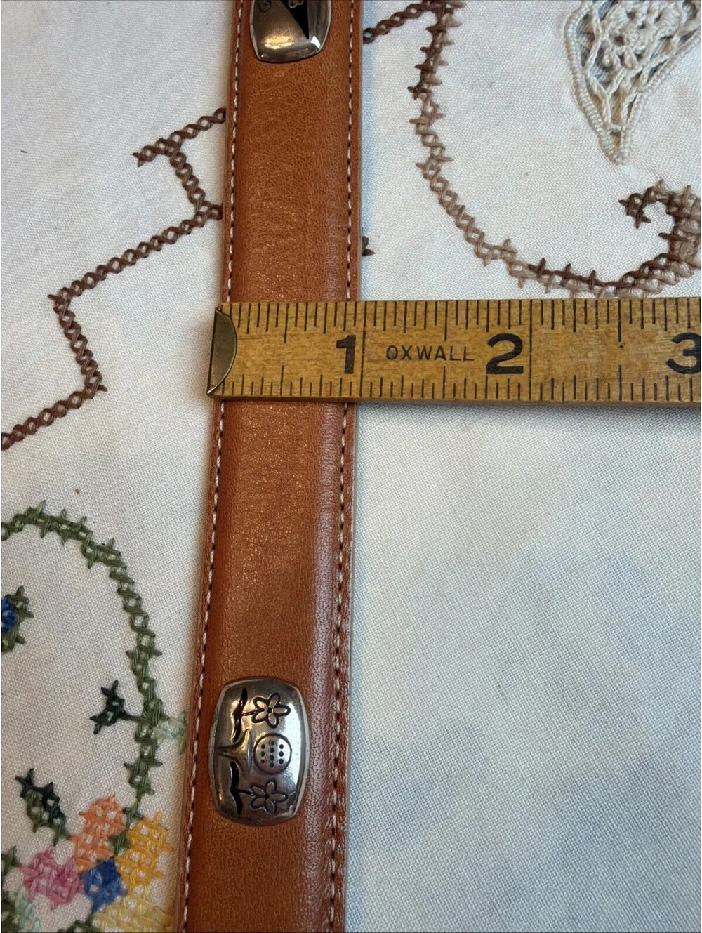 Brighton Tan Leather “I Love Golf” Belt Medium USA Made